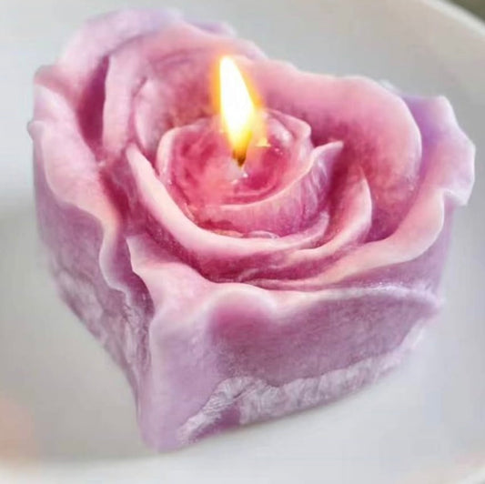 Heart Shaped Flower Candle